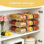 Can Organizer for Pantry, Stacking Can Storage Organizer Pantry, Automatic Can Rack for Fridge, 3Tire 3 Columns Can Holder for 36 Cans, Canned Goods Organizer Suitable for Cabinet Pantry Countertop