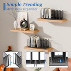 Simple Trending 2 Pack Mesh Desktop File Sorter Organizer, 7-Section Bookshelf For Desk Home Office, Black - style: 2BK-7 Section Black
