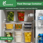 Freshware 8 oz Plastic Deli Containers with Lids – 50 Set | BPA-Free, Leakproof, Stackable, Microwave, Freezer & Dishwasher Safe | Meal Prep, Soup & Slime Storage
