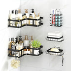 14 Pack Shower Caddy Replacement, Strong Adhesive Flat Hooks, Clear Waterproof Shower Shelf Strips for No Drilling Bathroom Storage Shelves, Soap Holder, and Kitchen Racks - color: Transparent-Upgrade 14Pack
