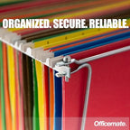 Officemate Hanging File Frame, Letter Size, Adjustable 14 to 18-Inches, 2 Count (Pack of 1),Silver, 91990 - size: 2 count (Pack of 1)