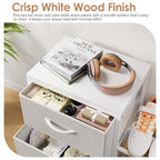 Cidaziya Expandable Closet Organizers and Storage, White Fabric Storage Dresser, 3 Drawer Dresser, Clothes Shelves for Kids, Purse Organizer Small Shoe Rack for Closet Bedroom - size: 31.29~ 43.42"W*11.41"D * 24.01"H