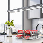 Simple Houseware 2-Pack Auto-Rolling Beverage Can Organizer for Fridge, Clear Front-Loading Soda Dispenser with Smooth Glide Design, Space-Saving Refrigerator Storage Bins - size: 2 Pack