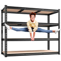 REIBII 48" W Garage Shelving Heavy Duty, 2000LBS Storage Shelves, 4 Tier Adjustable Metal Shelves for Garage Shelving Sturdy Industrial Shelf, Easy Assemble, 48" W x 60" H x 18" D - size: 48" W x 60" H x 18" D