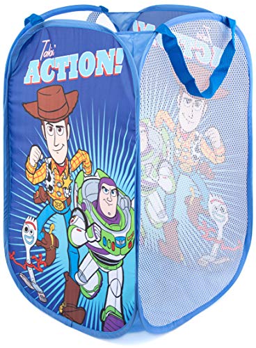 Jay Franco Disney Pixar Toy Story Pop Up Hamper - Mesh Laundry Basket/Bag with Durable Handles - Features Woody, Buzz Lightyear & Forky (Official Disney Product) - color: Toy Story