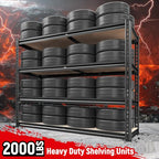 REIBII 40" W Storage Shelves 2000LBS Adjustable Garage Shelving Metal Heavy Duty 4 Tier Garage Shelves 60" H Metal Shelves for Closet Pantry Kitchen Warehouse 40" W × 20''D × 60''H - size: 20"D x 40"W x 60"H