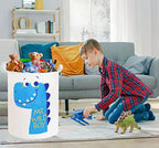 19.7" Dinosaur Laundry Basket,Kids Toys Storage Bin for Bedroom,Waterproof Baby Clothes Hamper with Handles,Collapsible Nursery Hamper,Gift Baskets(Dinosaur) - color: Dinosaur