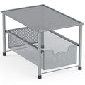 Simple Houseware Stackable Under Sink Cabinet Sliding Basket Organizer Drawer, Silver - color: Silver