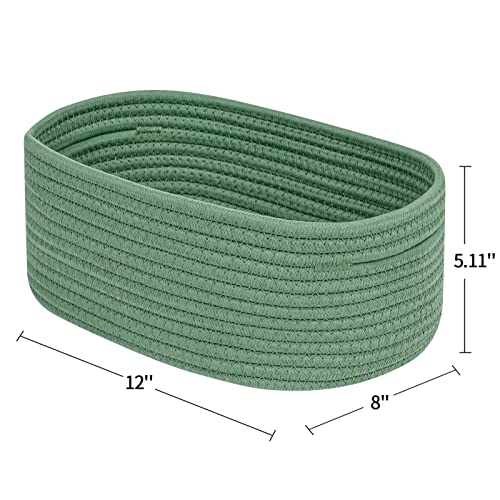 CubesLand Cube Shelf Closet Storage Baskets Bins Set 2,Woven Basket for Organizing/Storage,Long-lasting &Skin-friendly Toy Storage Basket Bin,Stylish Room Decor Basket,Cotton Rope Basket Green - color: Green, size: 2pcs-Small Basket