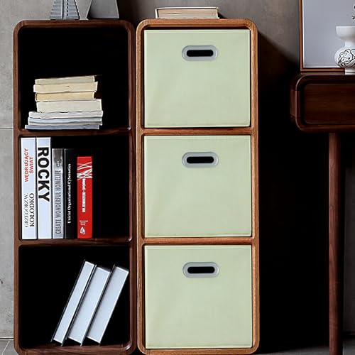 STOREONE Fabric Storage Bins Cubes Baskets Containers-(11X11X11) with Dual Handles Cube Storage Organizer Bins for Shelf Closet, Bedroom Organizers, Foldable Set of 3 (Creamy- White ) - color: Creamy-White, size: 3 pack