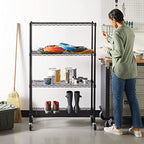 Amazon Basics 4-Shelf Adjustable Heavy Duty Steel Wire Rack Storage Shelving, Sturdy Garage Shelving, 350 lbs Capacity Per Shelf, Easy No-Tool Assembly, 36" x 14" x 54", Black | Heavy Duty, Adjustable, for Kitchen, Garage, Storage, Shelving Organizer - co