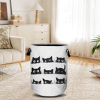 Cute Black Cat Laundry Basket, Laundry Hamper Collapsible Oxford Cloth with Handle Clothes Toy Storage Bin for Bathroom Laundry Room Bedroom 15.7 X 20 Inch - color: Cute Black Cat