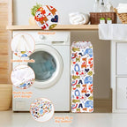 Odonata Slim Laundry Hamper Handles Collapsible Laundry Basket Thin Dirty Clothes Basket Narrow Laundry Bag Foldable Dirty Hamper 48L (Animal) - color: Animal