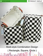LANGYASHAN Laundry Basket Canvas Fabric Collapsible Organizer Basket for Storage Bin Toy Bins Gift Baskets Bedroom Clothes Children Nursery Hamper (Racing flag) - color: Racing flag