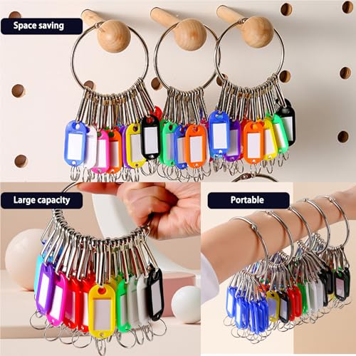 Portable Key Organizer, Key Organizer Keychain,30 Key Tags with Ring and Individual Spring Hooks,1 Key Holder,Suitable for Company, Home,Multiple Keys, Office, Janitor, Hotel, Apartments KeyManagement