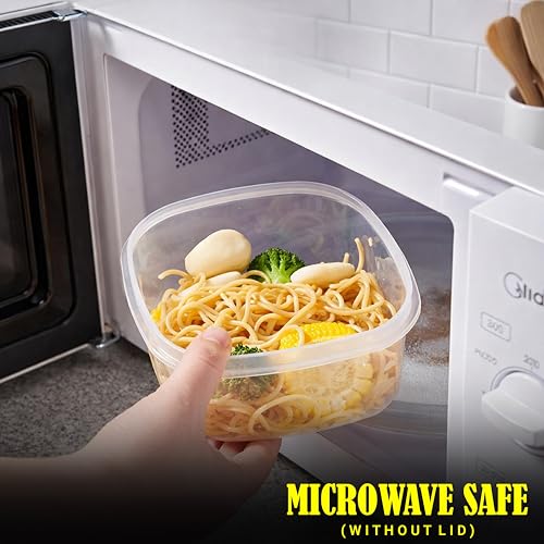 ARSUK 14PCS Nesting Plastic Food Storage Container Set with Airtight Leakproof Lids (7 Lids & 7 Containers) - Space Saving, BPA-Free Stackable Kitchen Storage - Freezer Safe & Microwavable - color: 7 PCS