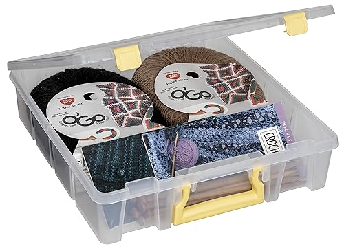 ArtBin 6955JY Super Satchel with Yellow Latches and Handle - color: Yellow, size: 1 Pack