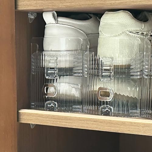 Shoe Slots Organizer, Shoe Stacker, Adjustable Level Shoe Rack Organizer, Space Saver Storage Shoe Holder Organization (10)