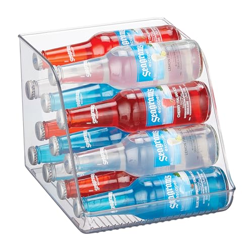 iDesign Water Bottle Organizer for Fridge - Clear - Made in USA - style: Pack of 1- Tall
