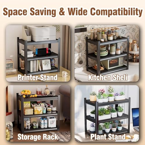 Garage Storage Shelving, 2-Tier Metal Shelves, Heavy Duty Shelving Unit and Storage Large Rack, 1200 lbs, Utility Garage Organizer Shelf for Kitchen, Warehouse, Basement, Pantry, Black - size: 16"Wx16"Dx22"H