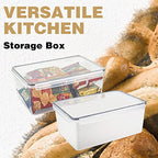 Tiawudi 2 Pack Large Bread Box for Kitchen Countertop, Airtight Bread Storage Container for Homemade Bread and Bakery Loaf, Plastic Bread Keeper, 11.6 Qt / 11L Each