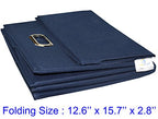Extra Large Laundry Hamper with Laundry Bag, Foldable Clothes Basket with Metal Handles & Moisture-Resistant Base, Premium Durable Fabric for Bathroom, Dorm, and Family (Navy Blue) - color: Navy Blue