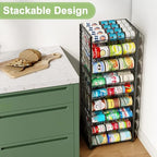 JKsmart 3-Tier Stackable Can Rack Organizer for Pantry, Adjustable Can Storage Holder for Various Ounces of Canned food Soda Drinks, Can Dispenser for Kitchen Cupboard Cabinet, 2 Pack - size: 3 Tier - 2Pack
