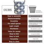 80L Waterproof Laundry Hamper in Family Leather Handle Laundry Basket in Dormitory Collapsible Laundry Bag in Nursery (91-Satisfied laundry hampers) - color: 91-Satisfied laundry hampers