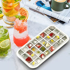 Ice Cube Tray with Lid and Bin, 2 Pack for Freezer, 64 Pcs Ice Cube Mold (White) - color: White