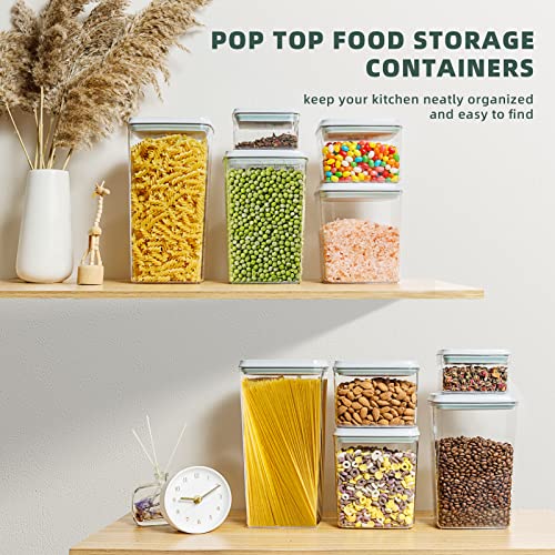 Airtight Food Storage Containers with Lids - 10PCS Stackable Modular Pantry Organization and Storage Set for Flour, Spaghetti & Cereal - Clear Kitchen Canisters with Measurement Scales - color: 10 Pcs Assorted Container Set