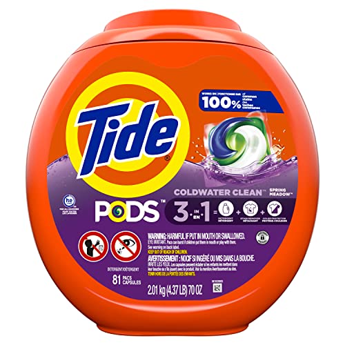 Tide PODS Laundry Detergent Soap Pods, Spring Meadow, 81 count - size: 81 Count (Pack of 1)