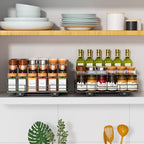 RCHYFEED Pull Out Spice Rack Organizer for Cabinet,Slide out Spice Organization for Inside Cabinets,Heavy Duty Seasoning Organizer Fits Kitchen and Pantry,Sauces,Canned (12.5''Wx10.5''Dx2.5''H) - size: 1 Tier-12.5''Wx10.5''Dx2.5''H