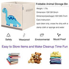 Foldable Animal Cube Storage Bins Fabric Toy Box/Chest/Organizer for Kids Nursery, 13 inch (Dinosaur) - color: Dinosaur