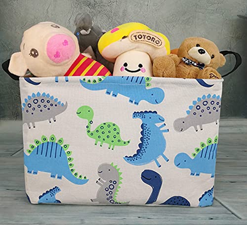 MAIZMZ Rectangular Storage Basket Collapsible Organizer Bin Waterproof Toy Box for Organizing Home/Dorm/Kitchen/Pet/Office/Closet/Shelf/Gift Baskets - color: Dinosaur