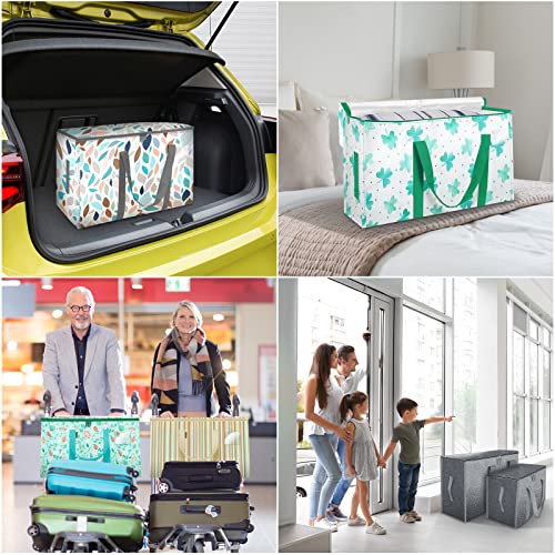 BALEINE 4-Pack Oversized Moving Bags with Reinforced Handles, Heavy-Duty Storage Tote for Clothes, Moving Supplies (Spring Stroll, 4-Pack) - color: Spring Stroll, size: 4-Pack