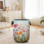 Colourful Blooming Wildflower Laundry Basket, Laundry Hamper Collapsible Oxford Cloth with Handle Clothes Toy Storage Bin for Bathroom Laundry Room Bedroom 15.7 X 20 Inch - color: Colourful Blooming Wildflower
