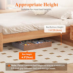 Lifewit Under Bed Shoe Storage Organizer Fits 8 Pair Sneakers, 4.3 Inches Tall Sturdy Structure Ultra Thick Fabic Sneaker Storage, Foldable Underbed Shoe Boxes for Heels, Boots, Sports Shoes 3 Pack - size: 50L