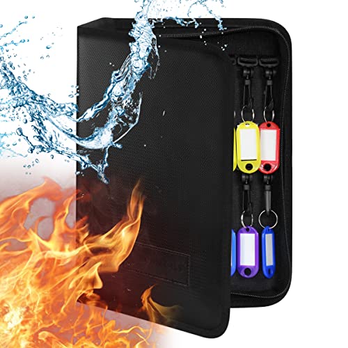 Fireproof and Waterproof Portable Zippered Key Case,36Key Hooks Key Organizer with Key Tags,Portable Manager Zipper Key Binder for Hotel Executives,Real Estate Sales,Car Service - size: 36 Keys