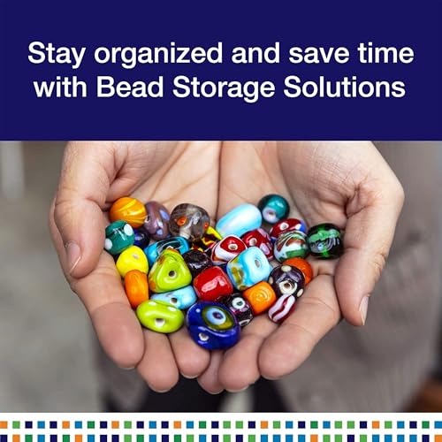 Elizabeth Ward Bead Storage Solutions Plastic Storage Tray and Bead Organizer with 78 Containers of Various Sizes, Tray, and Lid for Beads, Clear - style: 82-Piece