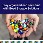 Elizabeth Ward Bead Storage Solutions Plastic Storage Tray and Bead Organizer with 78 Containers of Various Sizes, Tray, and Lid for Beads, Clear - style: 82-Piece