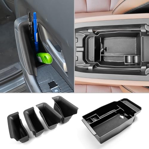 CDEFG 5PCS 2023 2024 2025 2026 CX-50 Center Console Organizer Tray for 2023-2026 Mazda CX-50 Accessories Console Armrest Tray Side Door Trash Container Storage Box Door Handle Pocket Insert Trays - color: 5pcs for 2023-2026 Cx-50