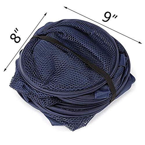 2 pop-up Laundry Hampers，Foldable mesh Laundry Baskets (Each with 2 Reinforced Handles), Blue …… - color: Blue(2 pcs)