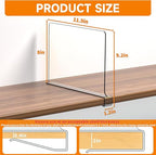 Yieach 6 Pack Clear Acrylic Shelf Divider for Closet Organization - 9.2″ Tall Closet Dividers for Wood Shelves,Cupboard,Vertical Shelf Separators in Closet for T-Shirt,Purse,Handbag,Sweater Organizer - size: Pack of 6