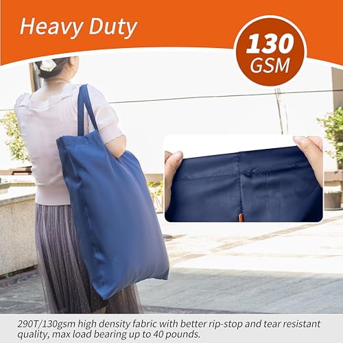 Polecasa Extra Heavy-Duty Laundry Bag 21x24”- Machine Washable Small Storage Bag with Reinforced Handles & Drawstring Closure & ID Tag for College Dorm Travel -Navy - color: Navy, size: 21" x 24" | 1 Pack