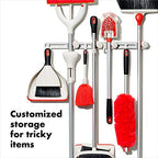 OXO Good Grips Wall-Mounted Mop and Broom Organizer - size: 3"x5"x17"