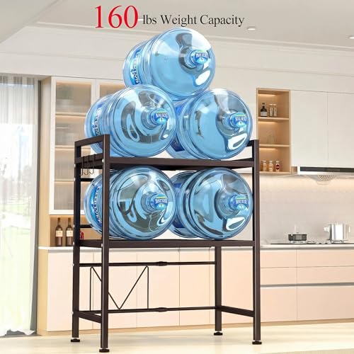 PUSDON 3-Tier Expandable Microwave Oven Rack, Countertop Baker's Rack Style Shelf, Heavy Duty Adjustable Stand with Hooks, 160lbs Capacity Rustic Decor, Vintage Bronze - color: Vintage Bronze, size: H-frame 3 tier