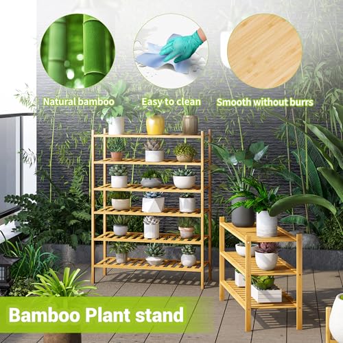 BMOSU 3-Tier Bamboo Shoe Rack Premium Stackable Shoe Shelf Storage Organizer for Hallway Closet Living Room Entryway Organizer (Natural Bamboo) - color: Natural Bamboo, size: 3-Tier（27*11*18.3inches）