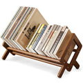 Premium Desktop Bookshelf Organizer, Small Bamboo Desk Book Rack Shelf for Magazine, Cookbook,Books, Retro Brown Table Top Bookcase Shelves Holder Storage, Wooden Tabletop Holders Racks for Countertop