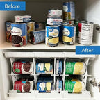 Shelf Reliance Cansolidator Cupboard - 2-Pack Can Organizer for Pantry, Stackable Soda Can Storage for Kitchen, Holds 20 Cans of Food or Soda - size: 2 Pack, style: 20 Soup Can