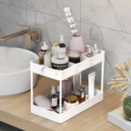 SPACELEAD 3 Tier Rolling Cart with Wheels, Storage Craft Art Trolley Organizer Serving, 3 Hanging Baskets Easy Assembly, for Office, Bathroom，Living Room, Kitchen, White - color: White